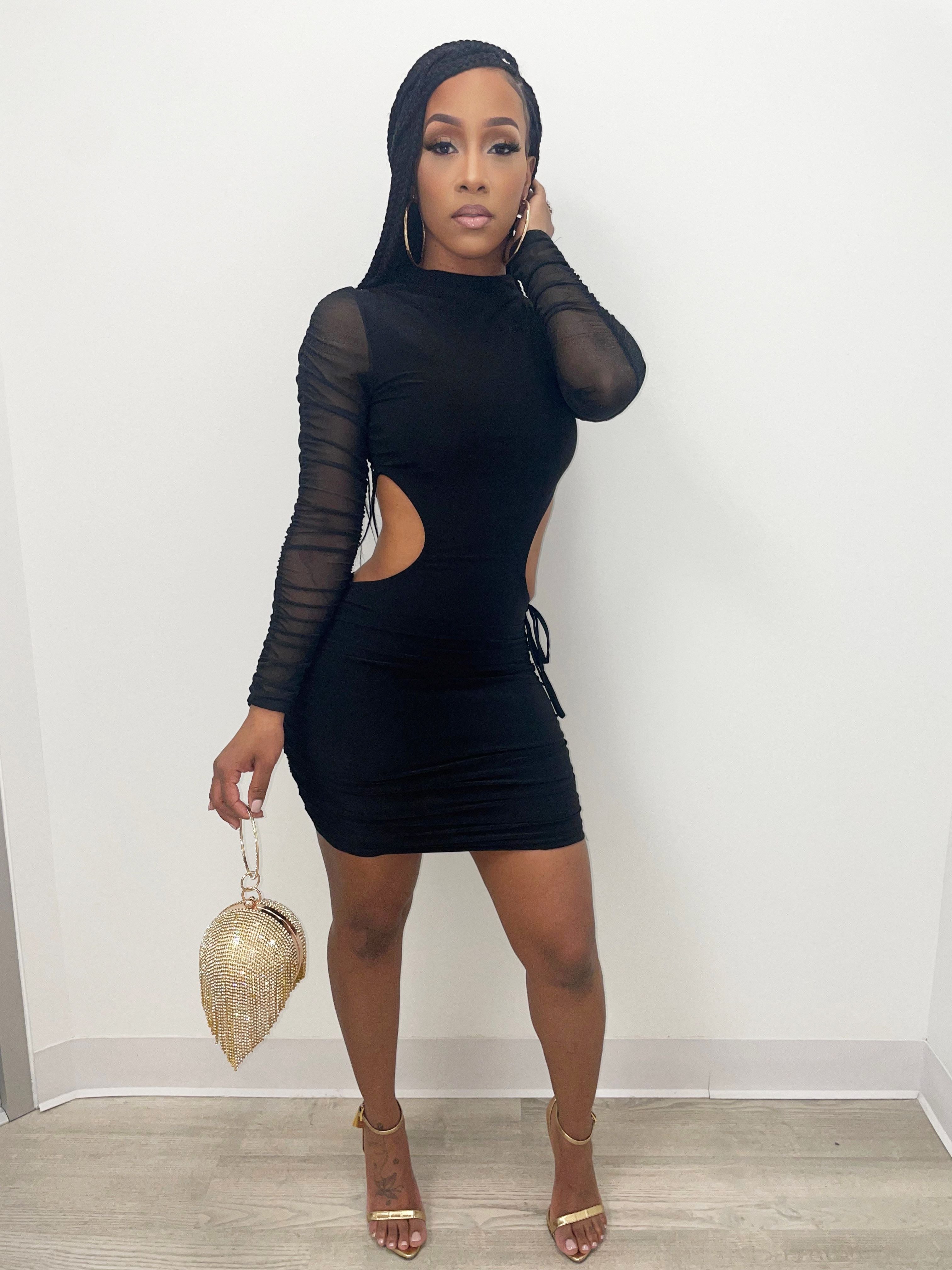 Dinner Date Dress-Black – tmariecouture - Main Image